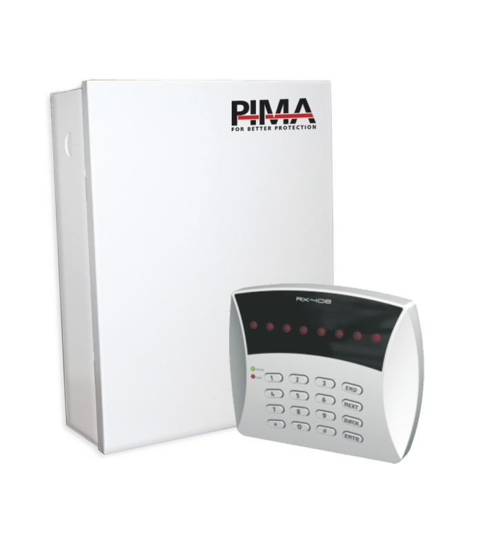 Kit de Alarma de 6 zonas y teclado LED 6 Zonas. Triple comunicador RADIO/Teléfono/GSM. Incluye gabinete