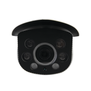 Bala IP 8 Megapixel (4K) / Lente Mot. 2.8 - 12mm / H.264+ / 70 mts IR / IP66 / IK10 / HLC / Detección de rostros / Conteo de objetos / PoE+ / dWDR / 3D-DNR / HLC