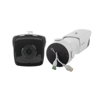Bala IP 4K / Lente Mot. 2.8 - 12mm / H.264+ / 50 mts IR EXIR / IP67 / Detección de rostros / Conteo de Objetos / PoE / microSD