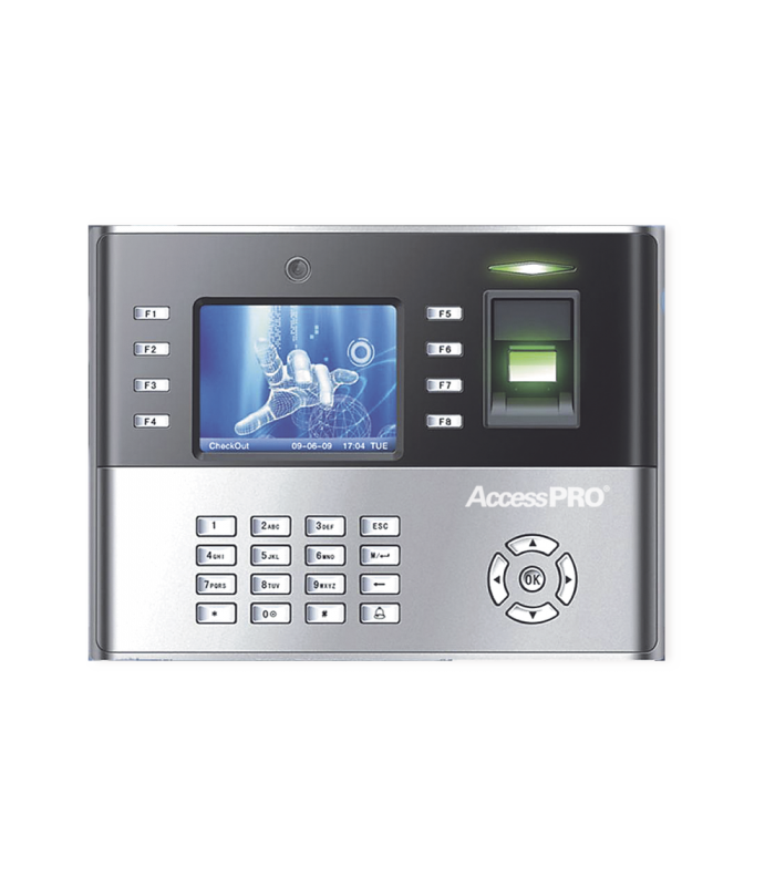 Lector IP de Huella y Proximidad con Teclado y Pantalla Multimedia.