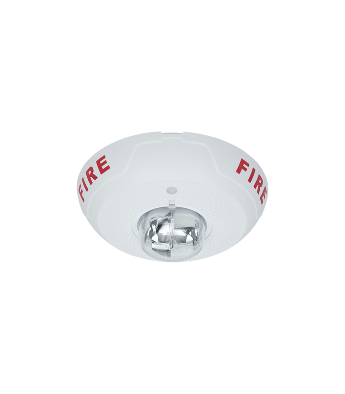 Sirena con Lámpara Estroboscópica, Montaje en Techo, Nivel de Candelas Seleccionable, Color Blanco, Nuevo Diseño Moderno y Elegante y Menor Consumo de Corriente